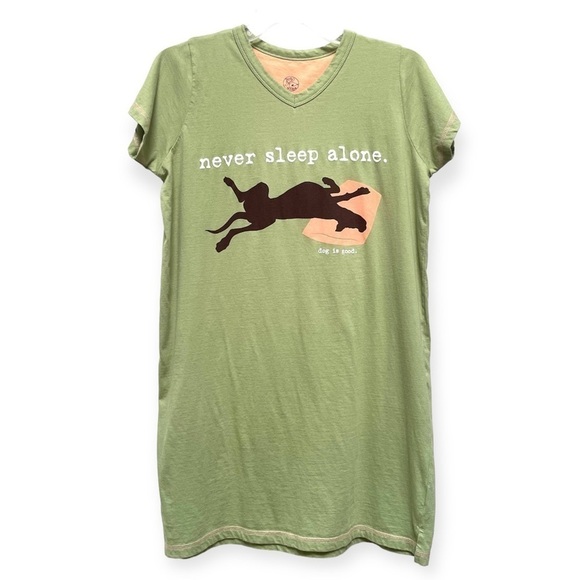 Dog is Good Tops - Dog Is Good Sleep Shirt Never Sleep Alone Size Small